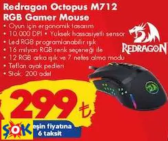 REDRAGON OCTOPUS M712 RGB GAMER OYUNCU MOUSE